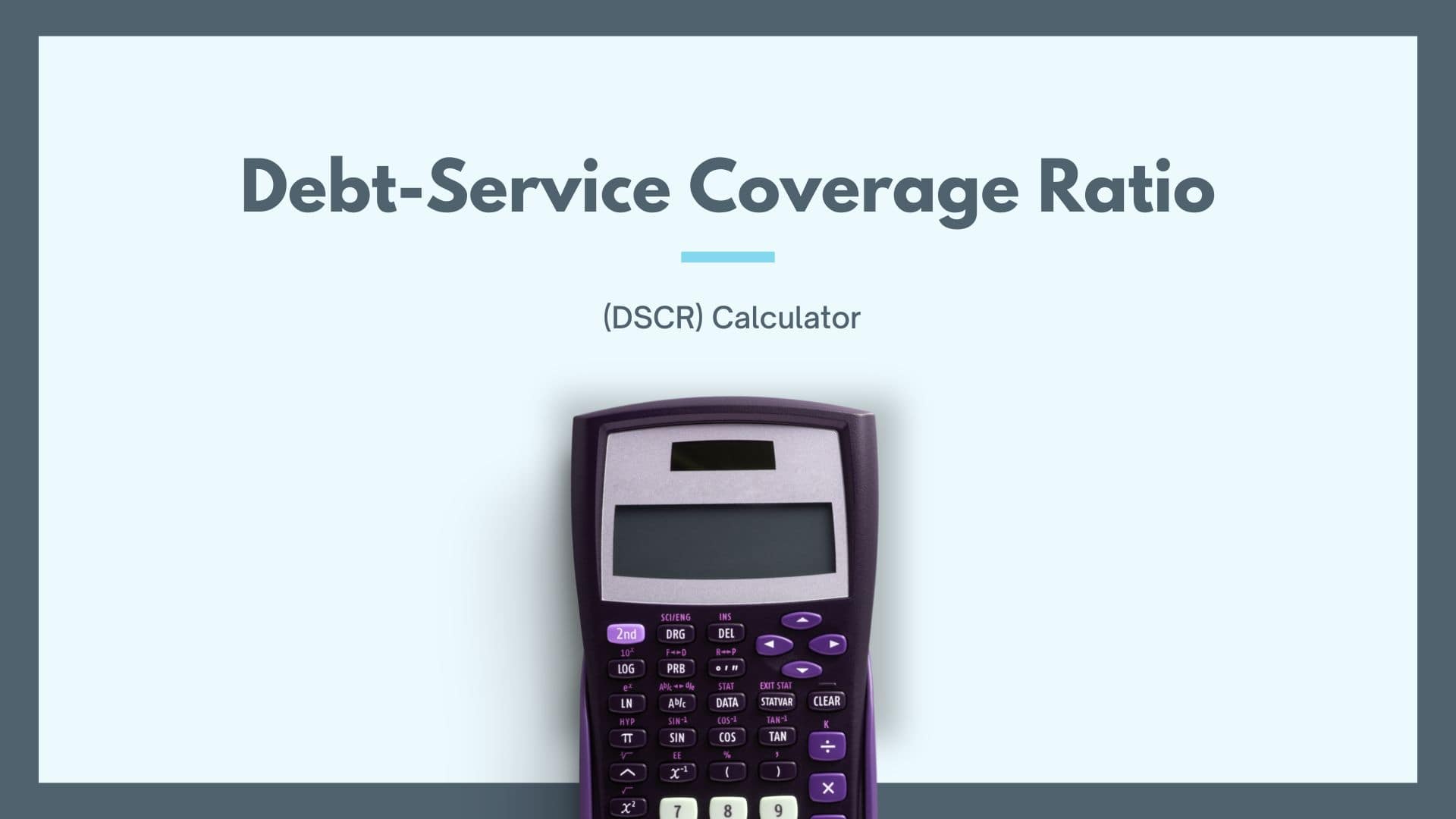 dscr commercial loan calculator